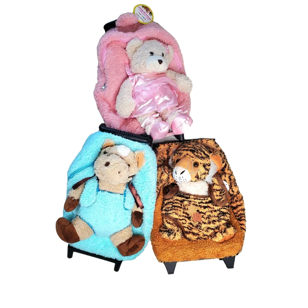 33) KREATIVE KIDS Plush Animal Rollers! Ballet Bear Horse Tiger with pocket